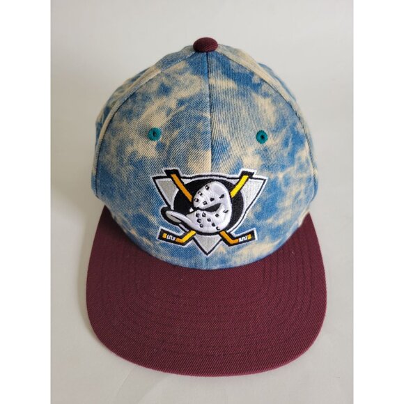 Mighty Ducks NHL Hockey team Mitchell and Feiss Baseball cap hat snap back - Picture 1 of 7